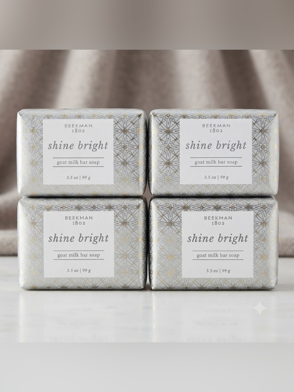 Beekman1802 SHINE BRIGHT 3.5 oz. Goat Milk Soap (LOT OF 4) / BRAND NEW